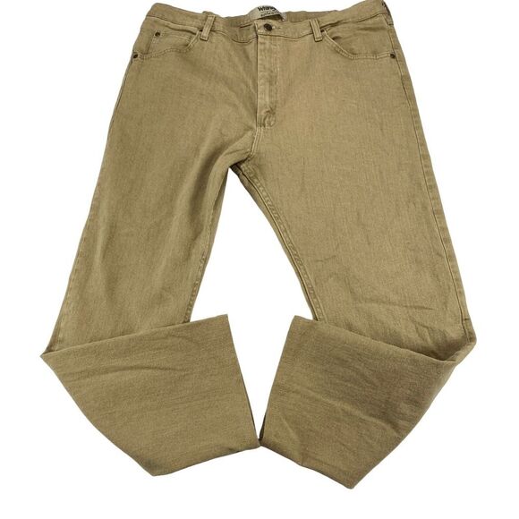 Wrangler Authentic Jeans Mens 37x32*ac 29 Denim Stretch Straight Leg Flat Front - Picture 11 of 14